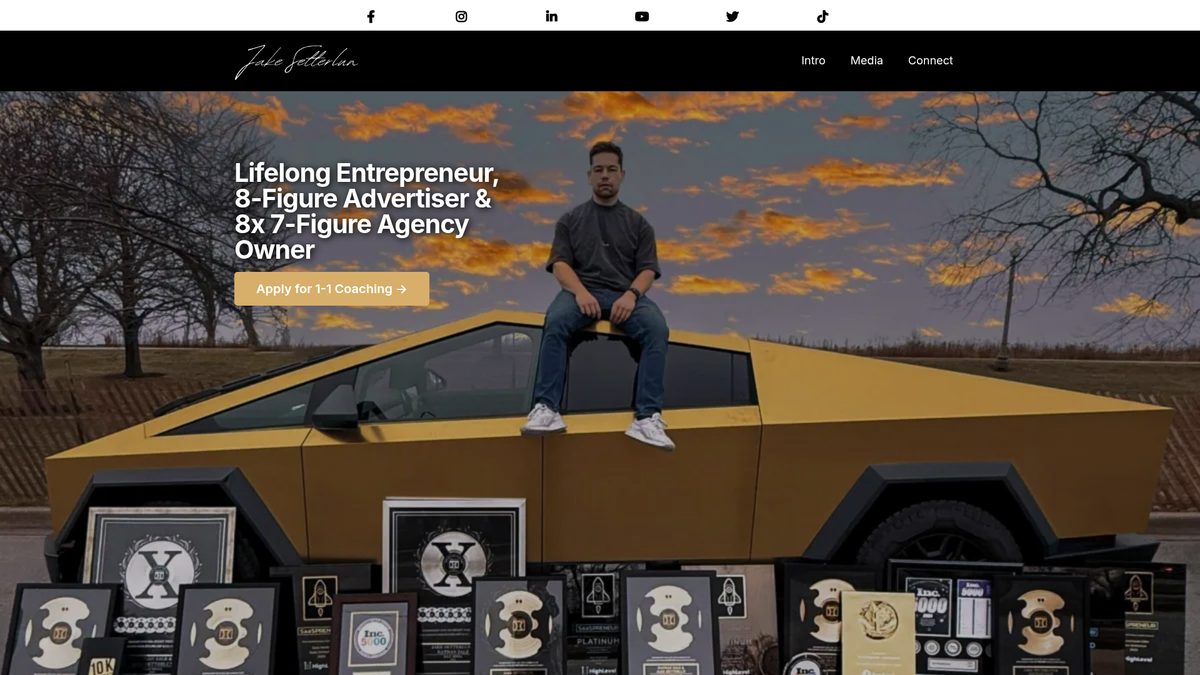 Jake Setterlun website screenshot